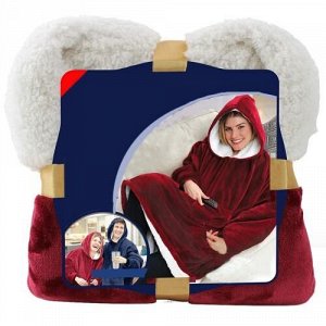 Плед с капюшоном Huggle ultra plush blanket hoodie оптом