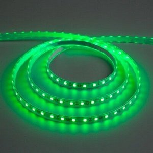 Светодиодная лента 12В, SMD5050, 5 м, IP68, 60 LED, 14.4 Вт/м, 10-12 Лм/1 LED, DC, ЗЕЛЁНЫЙ