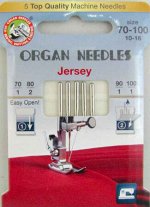 Иглы &quot;ORGAN&quot; арт. 130/705Н для трикотажа (JERSEY) №70-100 для БШМ (5 игл)
