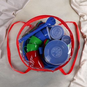Набор посуды «Приятного отдыха», на 6 персон, в футляре-сумке, цвет МИКС