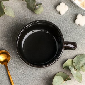Чашка чайная Rosa nero, 350 мл, цвет чёрный