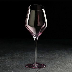 Бокал для вина «Иллюзия», 450 мл, 9,5?25,5 см, цвет розовый
