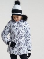 Комплект трикотажный для девочек: шапка, перчатки