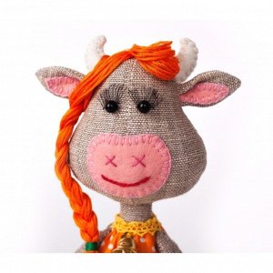 Набор для создания текстильной игрушки серия "Домовенок и компания" Корова Бурёнка