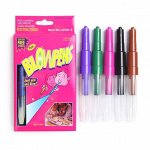 Фломастеры BLOWPENS, 5 цветов, с трафаретами, УЦЕНКА
