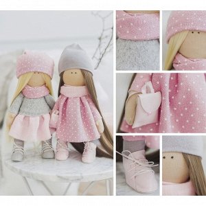 Интерьерные куклы «Подружки Вики и Ники» набор для шитья, 18 - 22.5 - 4.5 см