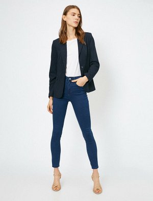 Джинсы slim fit синие