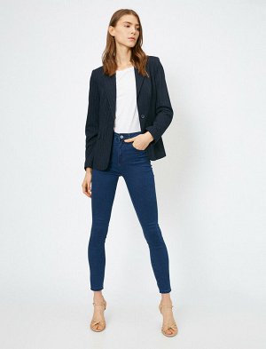 Джинсы slim fit синие