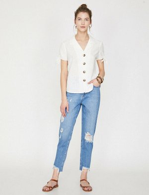 (джинсы) Материал Ana Kumas %100 хлопок Параметры модели: рост: 179 cm, грудь: 82, талия: 61, бедра: 89 Надет размер: 27/32