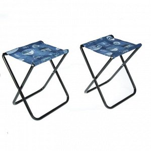 СИМА-ЛЕНД Набор стульев НПС, 34 x 30 x 37 см, джинс, 2 шт. в сумке