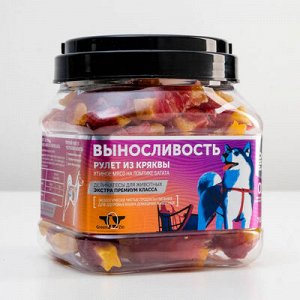 Лакомство для собак Green Qzin "Выносливость" утиное мясо на ломтике батата, 750 г