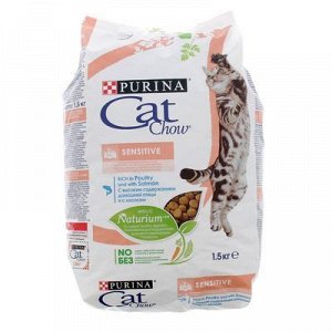 Сухой корм CAT CHOW для кошек с чувствительным пищеварением, 1.5 кг