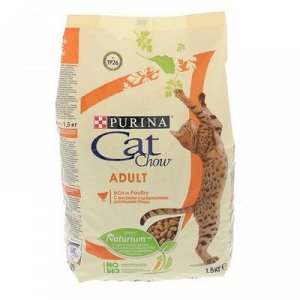 Сухой корм CAT CHOW для кошек, птица, 1.5 кг