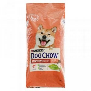 Суxой корм DOG CHOW SENSITIVE для собак с чувствительным пищеварением, лосось, 14 кг