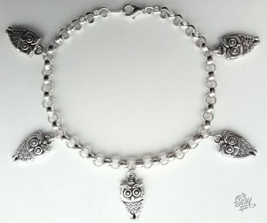 Браслет "Висячий: 5 маленьких совушек"