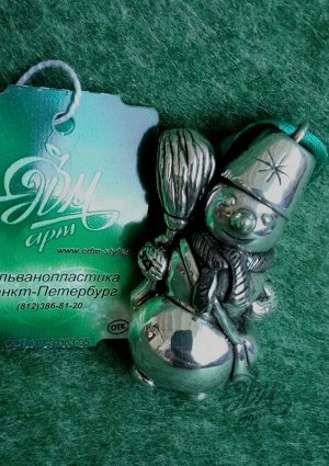 Елочная игрушка "Снеговик объемный"