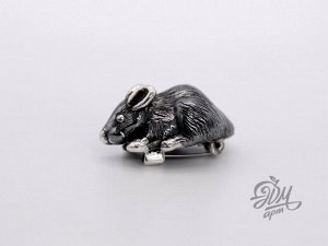 Брошь "Крыска с ушками"