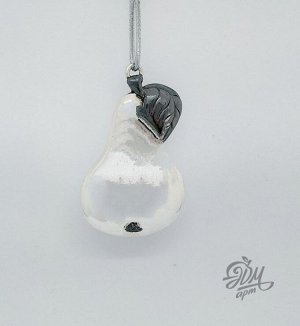 Елочная игрушка "Груша с листиком"