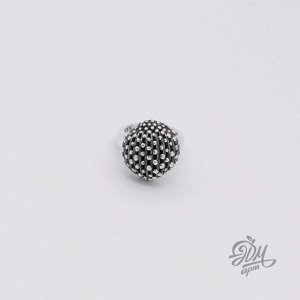Кольцо "Полушарие из мелких шариков"