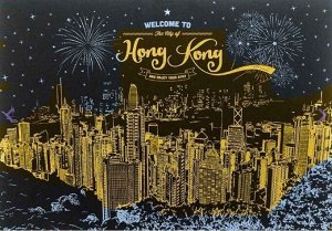 Скретч-картины «Гонконг Набережная»