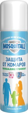 MOSQUITALL Аэрозоль "Гипоаллергенная защита" от комаров 150мл
