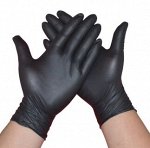 Перчатки нитриловые чёрн (S) 50 шт/уп
