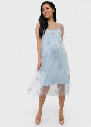 Платье "Дэшер" для беременных; цвет: голубой