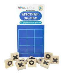 Игра настольная "Крестики-нолики" (деревянные фишки) европодвес