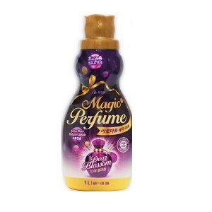 Кондиционер-ополаскиватель для белья и одежды "Aroma Viu Magic Perfume Softner Dear Blossom" с элегантным ароматом белых цветов 1 л / 12