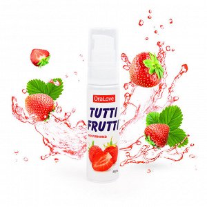 Оральный лубрикант Tutti Frutti со вкусом земляники, 30г