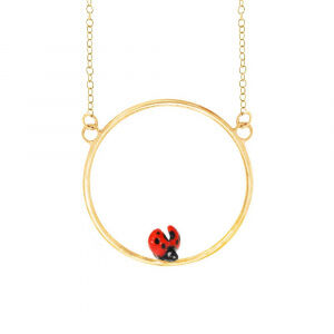 Колье Mini Ladybug mini round necklace