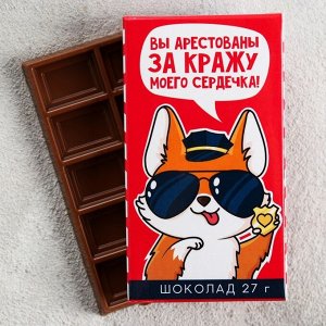 Шоколад «Вы арестованы», 27 г