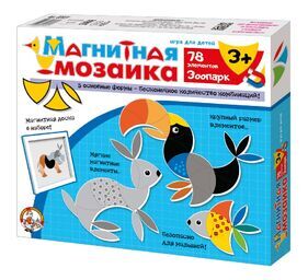 Мозаика магнитная "Зоопарк" 78 эл