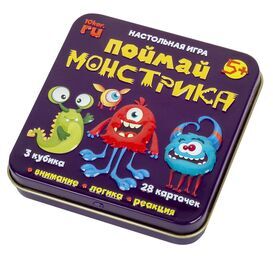 Игра настольная "Поймай монстрика" (жестяная коробочка)