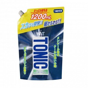 Охлаждающий шампунь 2 в 1 с кондиционером-тоником "Wins rinse in tonic shampoо" (мягкая упаковка с крышкой) 1200 мл / 8