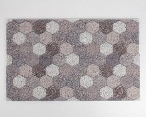 Коврик Коврик придверный «Мозаика», 45?75 см, цвет серый
