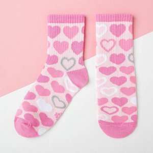 Носки детские KAFTAN «Сердечки», размер 14-16, цвет розовый