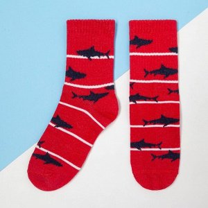 Носки детские KAFTAN «Акулы», цвет красный