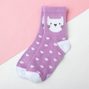 Носки детские KAFTAN «Котик», размер 18-20, цвет лиловый