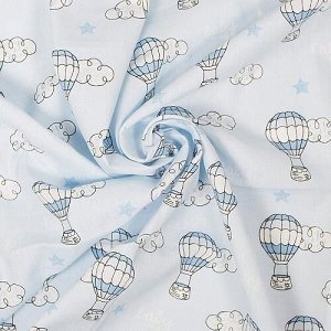 Воздушные шары голубые  Муслиновая пеленка GlorYes! 130х130 см