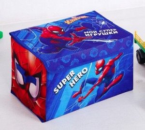 Короб Корзина для игрушек "Мои супер игрушки", Человек-паук, 37 х 24 х 24 см