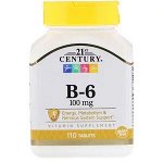 21st Century, Витамин B6, 100 мг, 110 таб