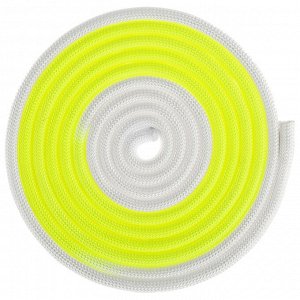 Скакалка гимнастическая утяжелённая, длина 3 м, цвет белый/лимонный