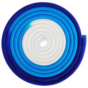 Скакалка гимнастическая утяжелённая трёхцветная, 3 м, 160 г, цвет белый/синий/фиолетовый