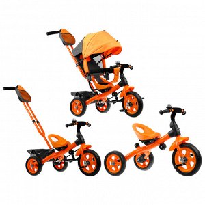 Велосипед трёхколёсный «Лучик Vivat 2», колёса EVA 10"/8", цвет оранжевый