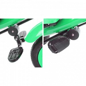 Велосипед трёхколёсный «Лучик Vivat 1», надувные колёса 10"/8", цвет зелёный