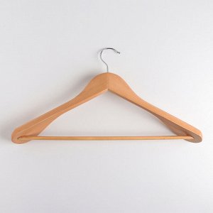 Вешалка-плечики для одежды с перекладиной, размер 44-46, массивные плечики, дерево