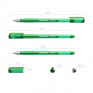 Ручка гелевая G-Tone, узел 0.5 мм, чернила зелёные, длина линии письма 500 метров