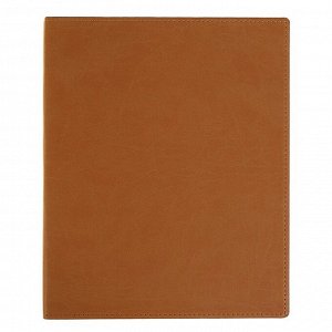 Бизнес-блокнот А4, 96 листов "Премиум", обложка из искусственной кожи, бежевый