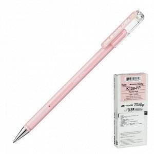 Ручка гелевая Hybrid Milky узел 0.8мм, чернила пастельные розовые K108-PP